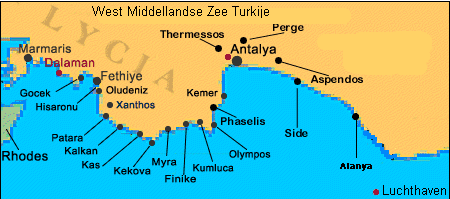 Landkaart Antalya